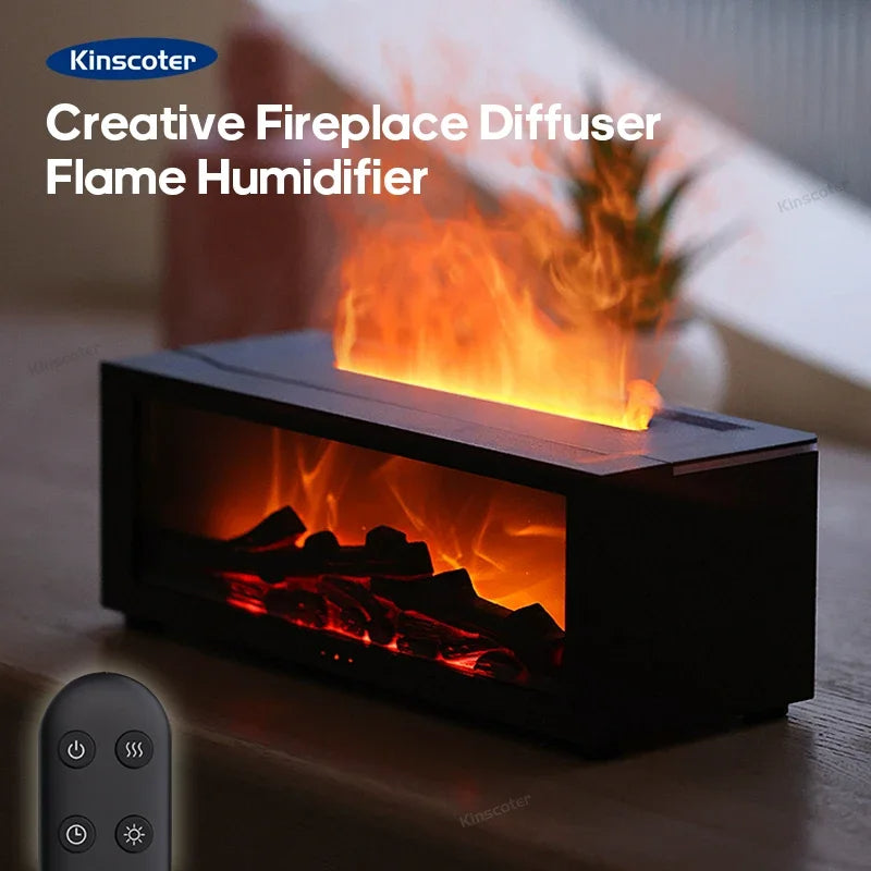 🔥EmberGlow – Flame Fireplace Mist Diffuser